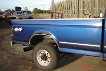 Southern Truck is restoring this 1997 Ford F250 Extended Cab pick up truck.  Typical rust spots on bottom of doors, above rear wheels and on lower front fenders.