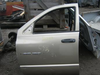 2002 2003 2004 2005 2006 2007 2008 2009 Dodge Ram drivers side quad cab front door.  Some paint damage on front edge, 3 dents with scratches in paint, dent above emblem, no glass.  Reference inventory #10947 when inquiring.