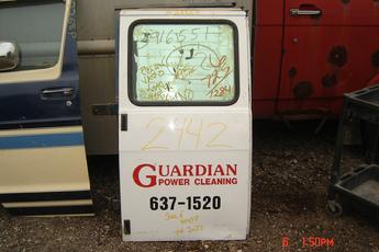 71 - 96 Chevrolet Van Left Cargo Door.  Good door, very minor damage to very bottom of door.  White exterior.