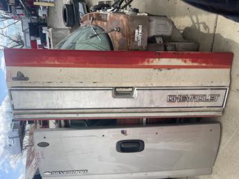 1973-1987 CHEVY TAILGATE SQUARE BODY. OVERALL GREAT SHAPE. #15874 RUST FREE